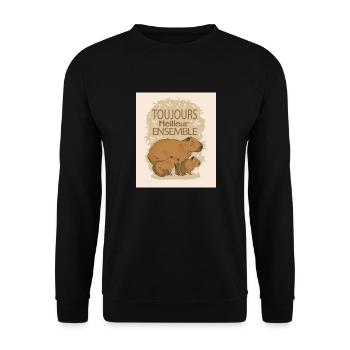 Toujours meilleur ensemble - Sweat-shirt Unisexe - noir - Devant - Alina (178cm) & Michal (187cm)