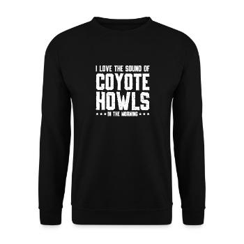 Coyote Jäger - Unisex Pullover - Schwarz - Vorne - Alina (178cm) & Michal (187cm)