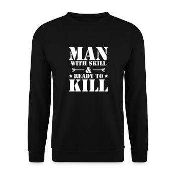 Chasseurs de coyotes - Sweat-shirt Unisexe - noir - Devant - Alina (178cm) & Michal (187cm)