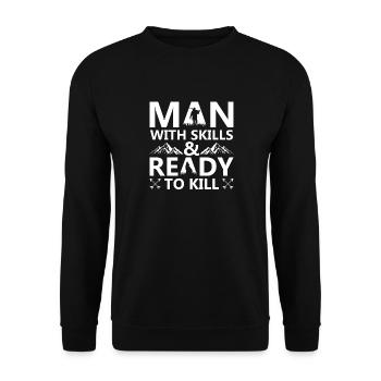 Chasseurs de coyotes - Sweat-shirt Unisexe - noir - Devant - Alina (178cm) & Michal (187cm)