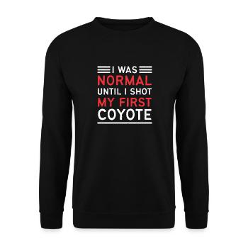Coyote Jäger - Unisex Pullover - Schwarz - Vorne - Alina (178cm) & Michal (187cm)