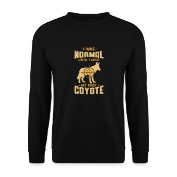 Coyote Jäger - Unisex Pullover - Schwarz - Vorne - Alina (178cm) & Michal (187cm)