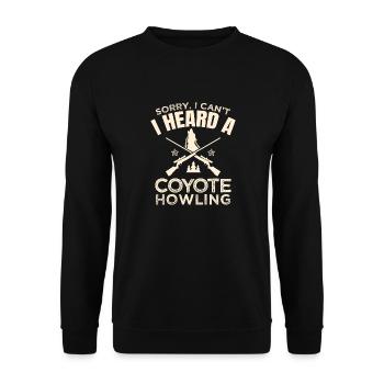 Coyote Jäger - Unisex Pullover - Schwarz - Vorne - Alina (178cm) & Michal (187cm)