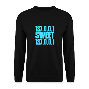 Sweet 127.0.0.1 Drôle de DATA Admin Architect T-Shirt - Sweat-shirt Unisexe - noir - Devant - Alina (178cm) & Michal (187cm)