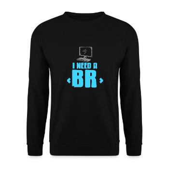 I Need A Funny Data Analyst Admin T-Shirt - Unisex Pullover - Schwarz - Vorne - Alina (178cm) & Michal (187cm)