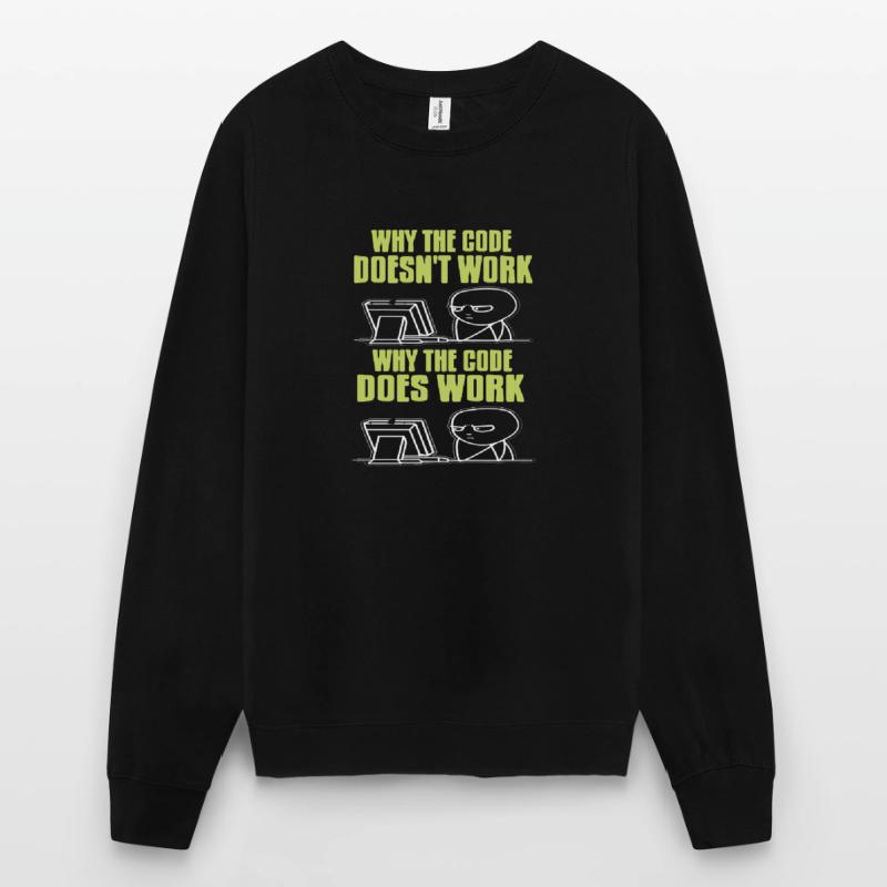 Funny Data Admin The Code Doesn't Work & Does Work Unisex Sweatshirt