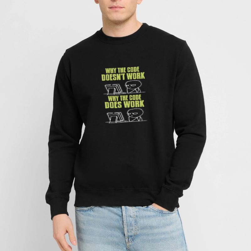 Funny Data Admin The Code Doesn't Work & Does Work Unisex Sweatshirt