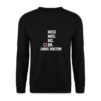 Law Student - Unisex Sweatshirt - black - Front - Alina (178cm) & Michal (187cm)