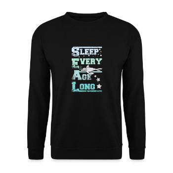 Sleep every age long seals - Unisex Pullover - Schwarz - Vorne - Alina (178cm) & Michal (187cm)
