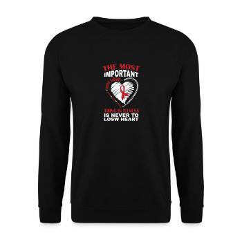 Les choses les plus importantes à propos des groupes Krankheitsbach - Sweat-shirt Unisexe - noir - Devant - Alina (178cm) & Michal (187cm)