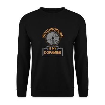 Le travail du bois est mon charpentier dopaminergique - Sweat-shirt Unisexe - noir - Devant - Alina (178cm) & Michal (187cm)