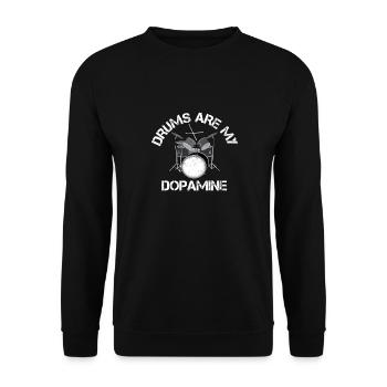 Schlagzeug Sind Mein Dopamin -Schlagzeuger -Drum - Unisex Pullover - Schwarz - Vorne - Alina (178cm) & Michal (187cm)