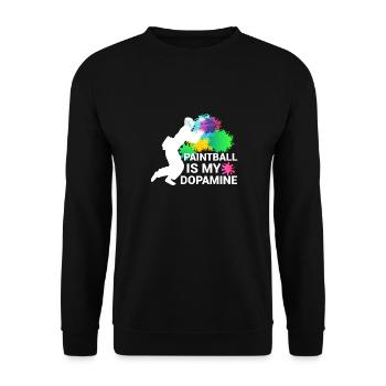 Paintball is my dopamine funny paintball - Unisex Sweatshirt - black - Front - Alina (178cm) & Michal (187cm)