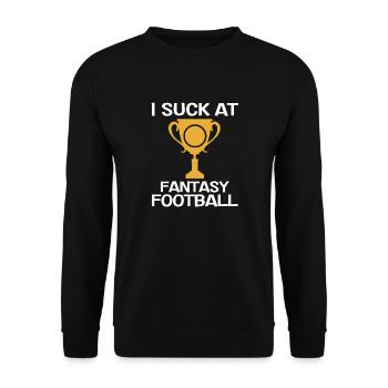 I suck at the fantasy football loser - Unisex Sweatshirt - black - Front - Alina (178cm) & Michal (187cm)