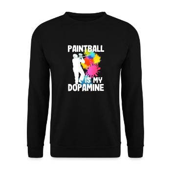 Paintball is my dopamine funny paintball - Unisex Sweatshirt - black - Front - Alina (178cm) & Michal (187cm)