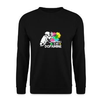 Le paintball est mon paintball drôle de dopamine - Sweat-shirt Unisexe - noir - Devant - Alina (178cm) & Michal (187cm)