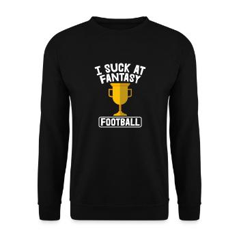 Ich Lutsche Am Fantasy Football -Verlierer - Unisex Pullover - Schwarz - Vorne - Alina (178cm) & Michal (187cm)