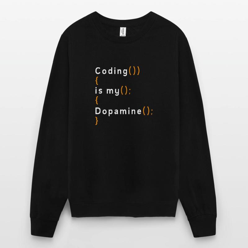 Lustige Codierung Ist Mein Dopamin -Coder Unisex Pullover