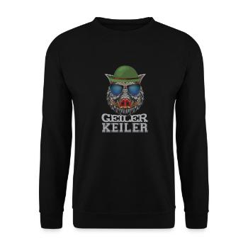 Keiler | Funny wild boar hunting - Unisex Sweatshirt - black - Front - Alina (178cm) & Michal (187cm)
