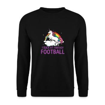 Ich Lutsche Am Fantasy Football -Verlierer - Unisex Pullover - Schwarz - Vorne - Alina (178cm) & Michal (187cm)