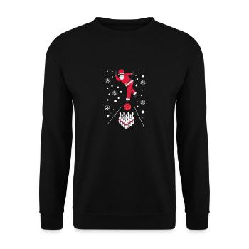 Le Père Noël joue au bowling - Sweat-shirt Unisexe - noir - Devant - Alina (178cm) & Michal (187cm)