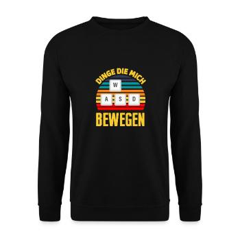 Des choses qui me touchent drôle de t-shirt gamer - Sweat-shirt Unisexe - noir - Devant - Alina (178cm) & Michal (187cm)