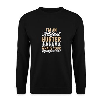 Arrowhead Hunting Arrowhead Collector - Unisex Sweatshirt - black - Front - Alina (178cm) & Michal (187cm)
