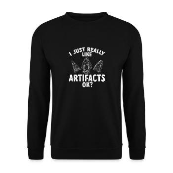Arrowhead Hunting Arrowhead Collector - Unisex Sweatshirt - black - Front - Alina (178cm) & Michal (187cm)