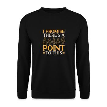Arrowhead Hunting Arrowhead Collector - Unisex Sweatshirt - black - Front - Alina (178cm) & Michal (187cm)