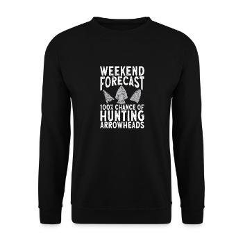 Arrowhead Hunting Arrowhead Collector - Unisex Sweatshirt - black - Front - Alina (178cm) & Michal (187cm)