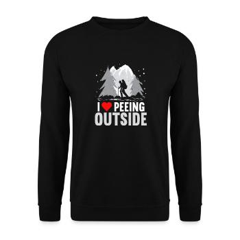 Outdoor Camping Wandern Backpacking - Unisex Pullover - Schwarz - Vorne - Alina (178cm) & Michal (187cm)