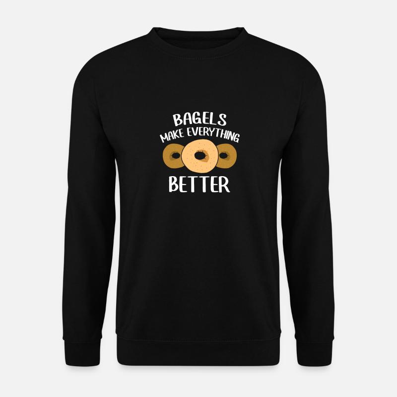Bagel Saying Gift - Unisex Sweatshirt - black