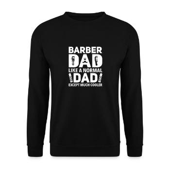 Salon de coiffure Coiffeur Coiffeur Barbier - Sweat-shirt Unisexe - noir - Devant - Alina (178cm) & Michal (187cm)