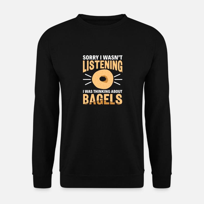 Bagel Saying Gift - Unisex Sweatshirt - black