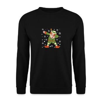 Noël Dabbing Elf Squad Dab Dance Noël - Sweat-shirt Unisexe - noir - Devant - Alina (178cm) & Michal (187cm)