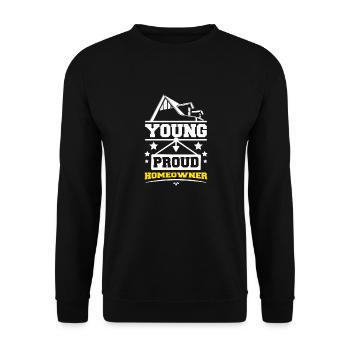 Young proud homeowner - Unisex Sweatshirt - black - Front - Alina (178cm) & Michal (187cm)