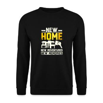 New home new adventure ne memories - Unisex Sweatshirt - black - Front - Alina (178cm) & Michal (187cm)