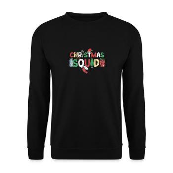 Christmas Squad Funny Xmas PJs Family Matching - Unisex Sweatshirt - black - Front - Alina (178cm) & Michal (187cm)