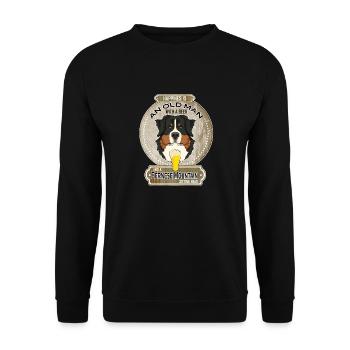 Bouvier bernois Papa Amateur de bière - Sweat-shirt Unisexe - noir - Devant - Alina (178cm) & Michal (187cm)