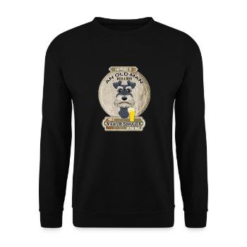 Miniature Schnauzer Dad Beer Lover - Unisex Pullover - Schwarz - Vorne - Alina (178cm) & Michal (187cm)