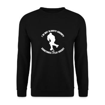 Eishockey Geschenk Eishockeyteam Wintersport - Unisex Pullover - Schwarz - Vorne - Alina (178cm) & Michal (187cm)