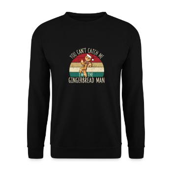 Christmas cookies You can't catch me - Unisex Sweatshirt - black - Front - Alina (178cm) & Michal (187cm)