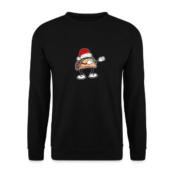Dabbing Taco Weihnachtsmann Weihnachten Dab Dance - Unisex Pullover - Schwarz - Vorne - Alina (178cm) & Michal (187cm)
