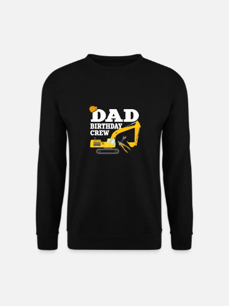 Papa Birthday Crew Construction Theme - Unisex Sweatshirt - black