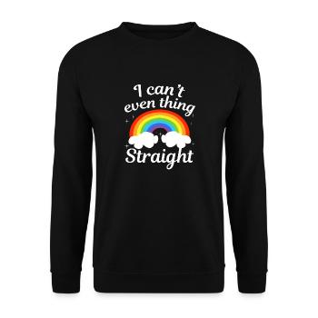 Ich Kann Nicht Einmal Denken - Unisex Pullover - Schwarz - Vorne - Alina (178cm) & Michal (187cm)