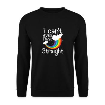 Ich Kann Nicht Einmal Denken - Unisex Pullover - Schwarz - Vorne - Alina (178cm) & Michal (187cm)