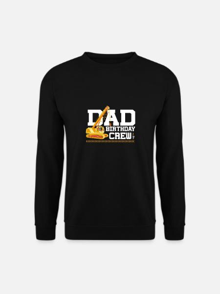 Papa Birthday Crew Construction Theme - Unisex Sweatshirt - black