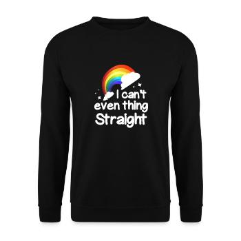 Ich Kann Nicht Einmal Denken - Unisex Pullover - Schwarz - Vorne - Alina (178cm) & Michal (187cm)
