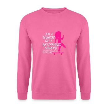 Je suis une fille d’une légende du skateboard drôle - Sweat-shirt Unisexe - rose - Devant