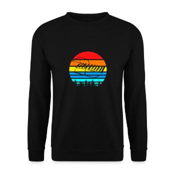 Cool Retro Awesome Sledding Designs T-Shirt - Sweat-shirt Unisexe - noir - Devant - Alina (178cm) & Michal (187cm)